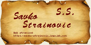 Savko Strainović vizit kartica